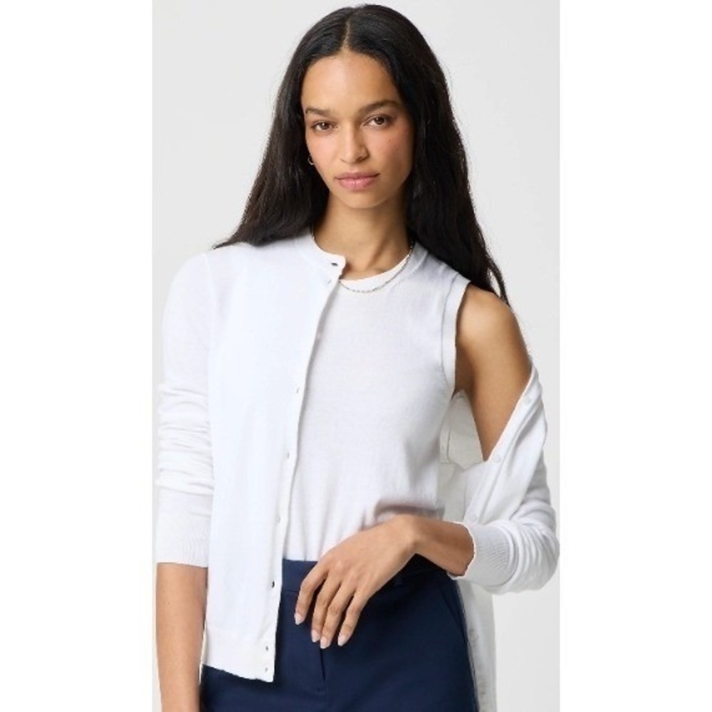 J.Crew Classic Shell Sweater Womens‎ XS White Sleeveless Crew Neck Knit Top NWOT